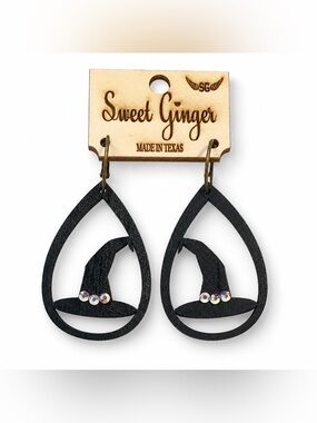 BRAND NEW WITH TAGS Feeling Witchy Wood Earrings